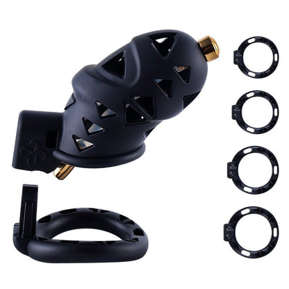 TaRiss's 10点セット 貞操帯 貞操具 尿道プラグ付き 四つのリング付き 調整可能 ベルト付き 取り外し可 SMプレイ SMグッズ - TaRiss's