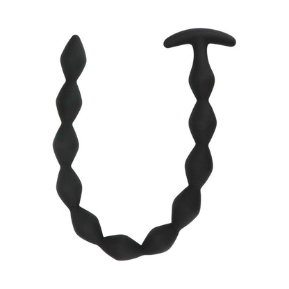 TaRiss'sアナルビーズ アナルプラグ 11ビーズ 楕円形 アンカー形台座 シリコン ブラック 30mmx550mm - TaRiss's