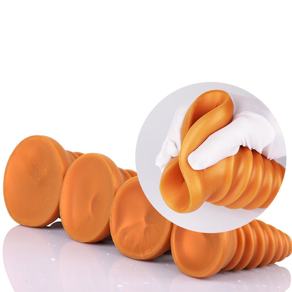 TaRiss's ネジ アナルプラグ 吸盤付き ネジ山形 シリコン - TaRiss's