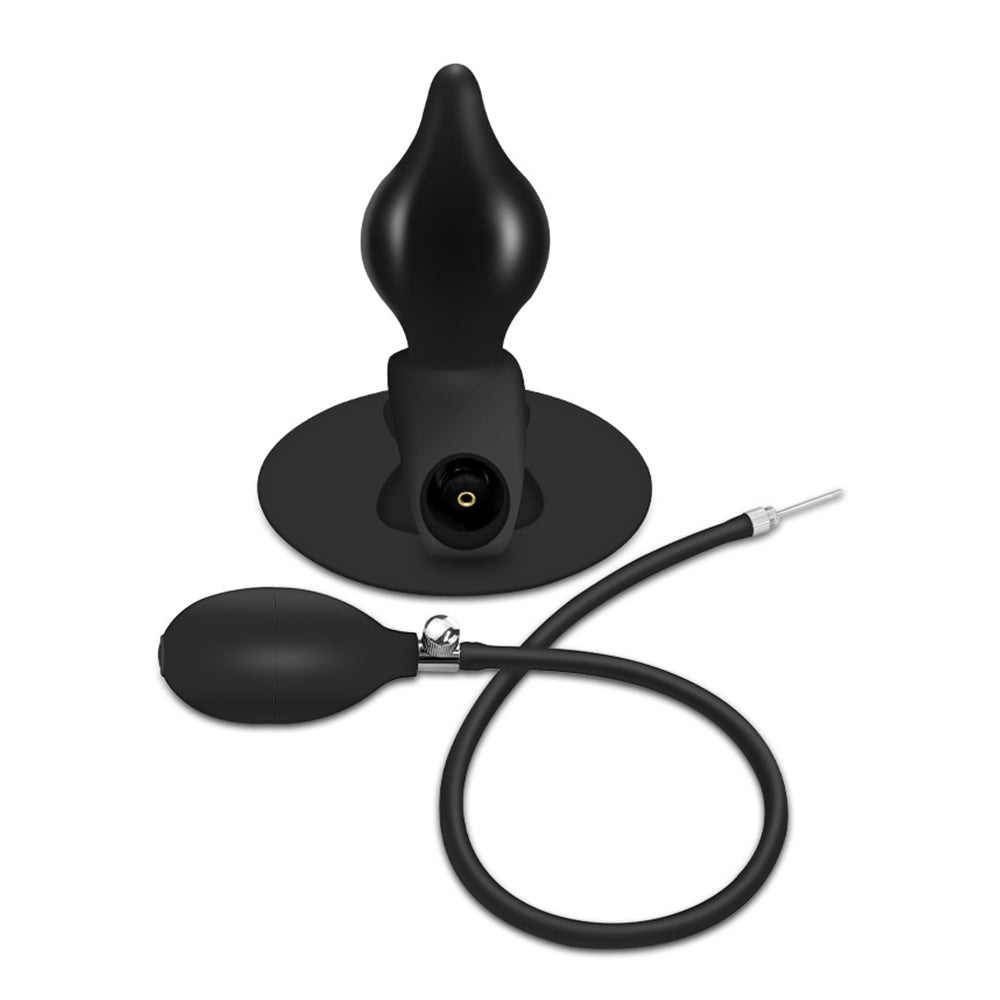 TaRiss's インフレート式アナルプラグ 空気注入式 手動 最大11cmに膨らめる 水滴形 吸盤台座 分割式 シリコン - TaRiss's