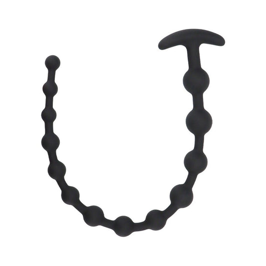 TaRiss'sアナルビーズ アナルプラグ 13連ビーズ 玉形 アンカー形台座 シリコン ブラック 30mmx500mm - TaRiss's