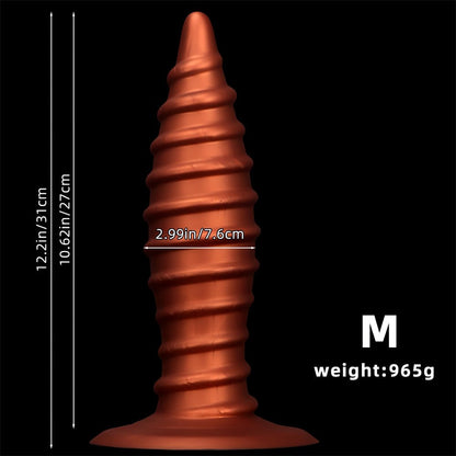 TaRiss's アナルプラグ 吸盤付き ネジ山形 液体シリコン - TaRiss's