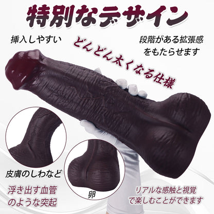 TaRiss's ディルド 2層構造 凹凸あり 吸盤付き 液体シリコン - TaRiss's