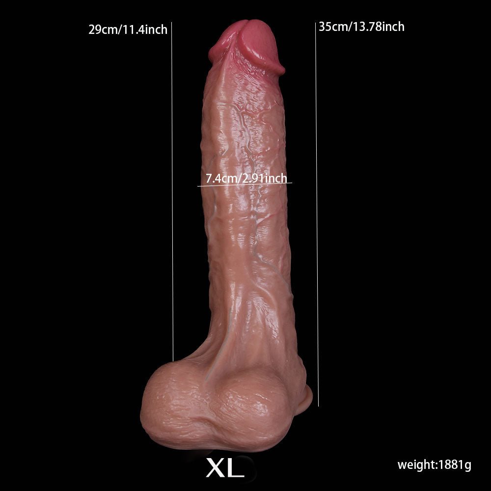 TaRiss's ディルド ア凹凸あり 2層構造 吸盤付き 液体シリコン - TaRiss's