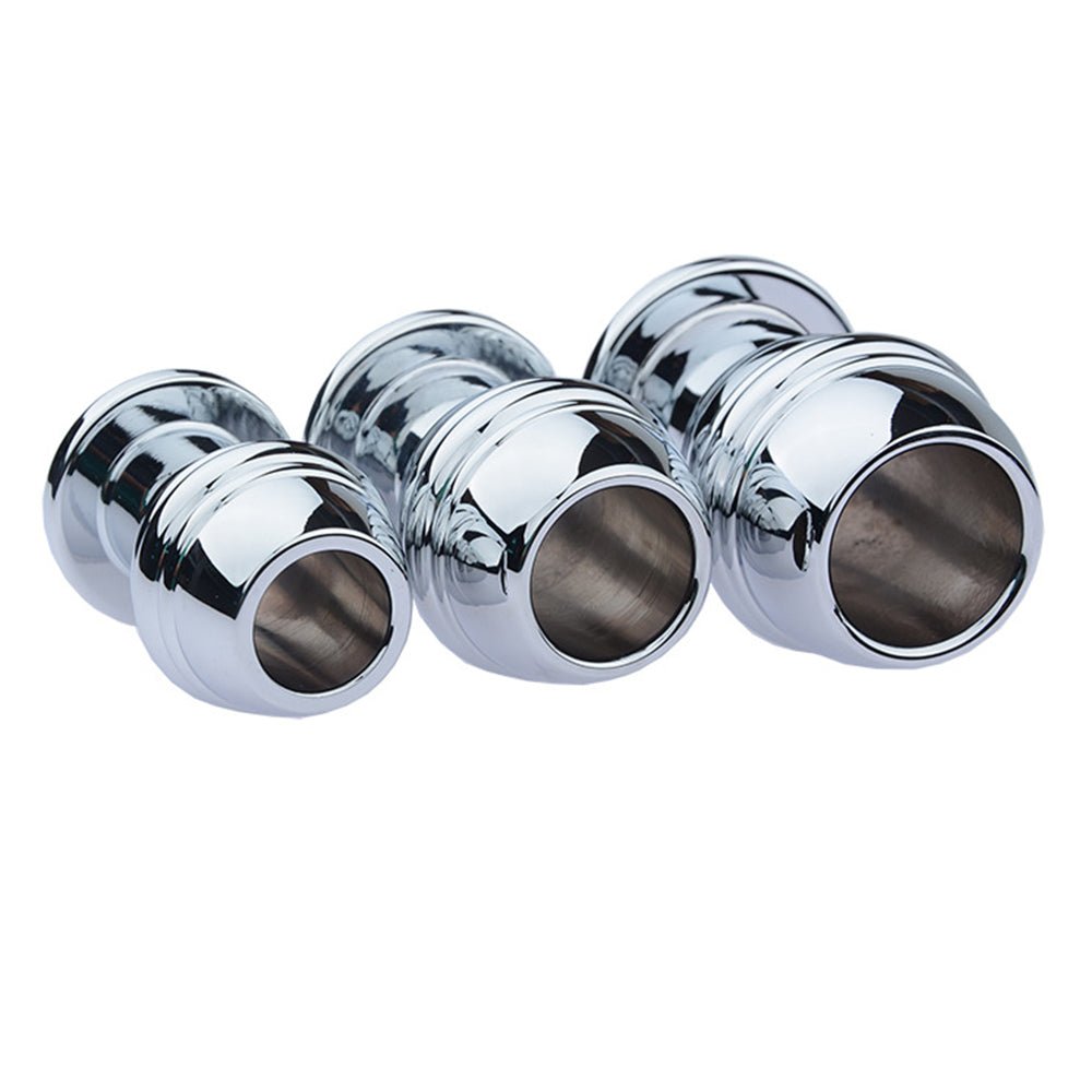 TaRiss's 3点セットアナルプラグ 貫通式 アナル拡張 アナル開発 浣腸用可 ネジ山 ステンレス製 - TaRiss's