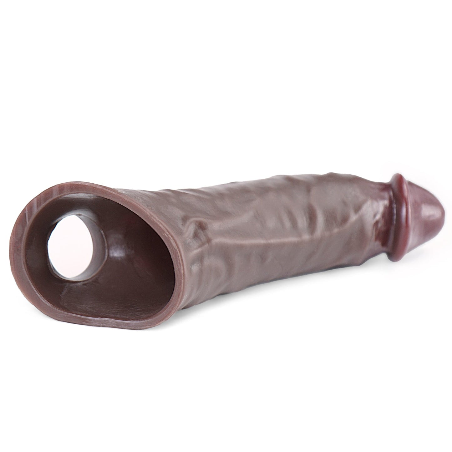 TaRiss's ペニスサック 陰茎袖 非貫通式 ペニスリング 液体シリコン ブラウン - TaRiss's
