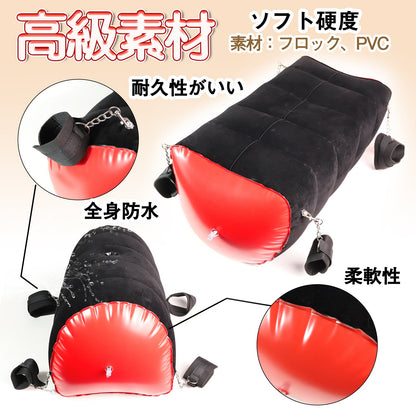 TaRiss's インフレータブルパッド セックス枕　足枷 手枷 エアクッション インフレート式 ポンプ付き 抱き枕 多用途 フロック 33cmx60cm - TaRiss's