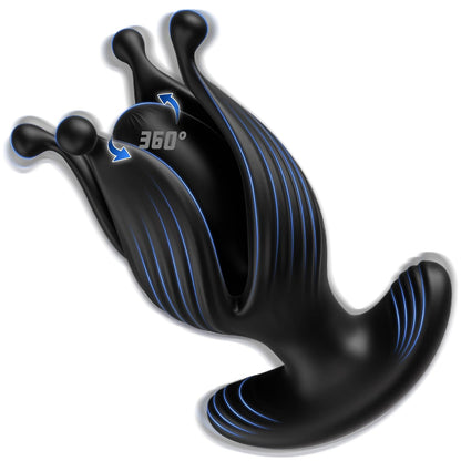 TaRiss's アナルバイブ アナル拡張 リモコン付き 360°回転可能と振動モード 磁石吸引で充電 シリコン - TaRiss's