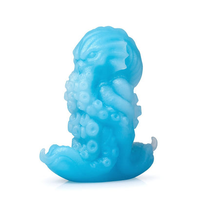 TaRiss's アナルプラグ アナル開発 タコ形 凹凸付き アンカー形台座 夜光可能 シリコン 水色 ホワイト - TaRiss's