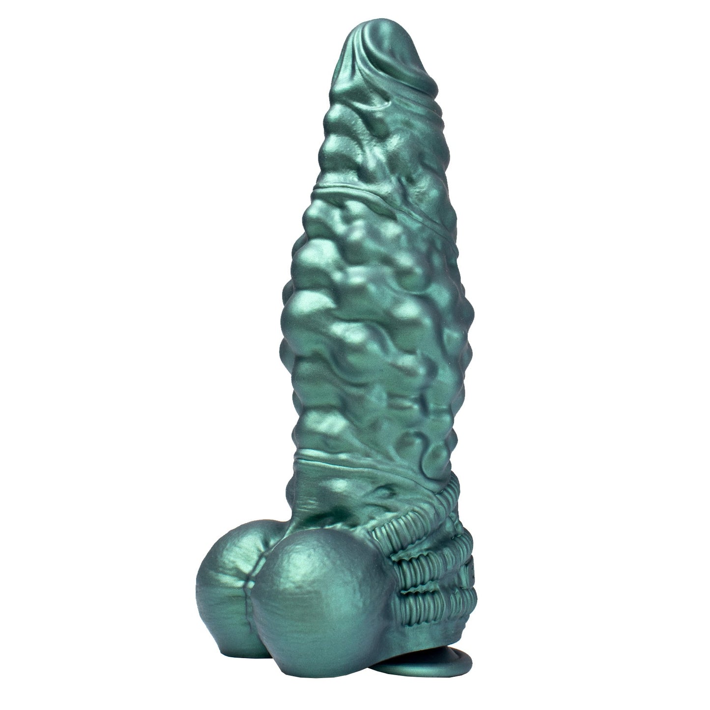 TaRiss's ディルド アナルプラグ 凹凸あり 吸盤付き 液体シリコン グリーン 「蒼龍」 - TaRiss's
