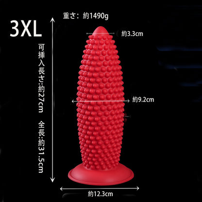 TaRiss's アナルプラグ 凹凸あり イボあり 吸盤付き 液体シリコン - TaRiss's