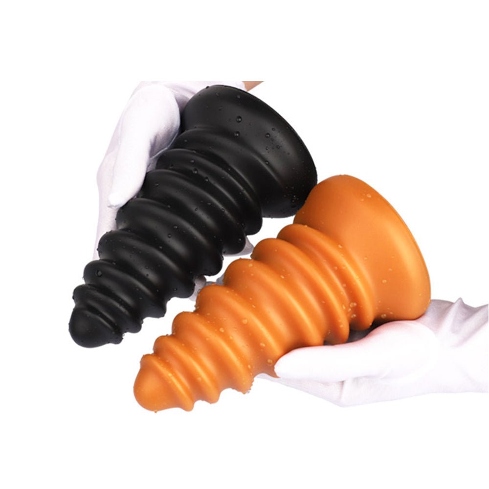 TaRiss's ネジ アナルプラグ 吸盤付き ネジ山形 シリコン - TaRiss's