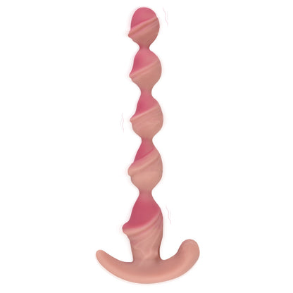 TaRiss's アナルバイブ きとうビーズ 5ビーズ 7段階振動モード アンカー型台座 液体シリコン - TaRiss's