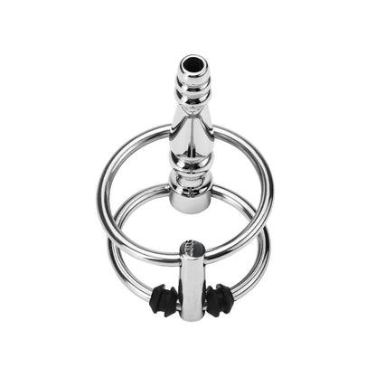 TaRiss's 貫通式尿道プラグ 尿道ビーズ 尿道ブジー 尿道責め 尿道拡張 貫通式 ビーズあり ダブルリング付き ステンレス製 上級者向け - TaRiss's