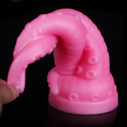 TaRiss's クラーケン アナルプラグ 吸盤付き 触手形 突起あり シリコン ゴールド 5.3cmx22.5cm - TaRiss's