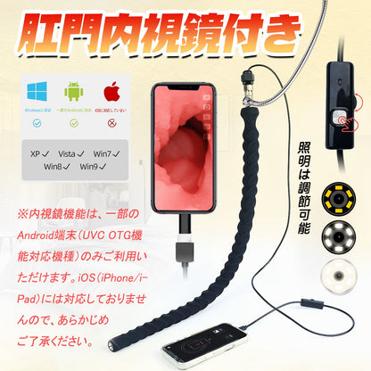 TaRiss's 一角竜 貫通式アナルプラグ 肛門内視鏡 ネジ山形 液体シリコン - TaRiss's