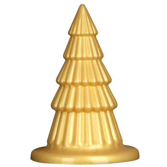 TaRiss's クリスマスツリー アナルプラグ 凹凸あり 吸盤仕様 液体シリコン ゴールド - TaRiss's