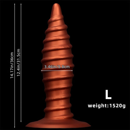 TaRiss's アナルプラグ 吸盤付き ネジ山形 液体シリコン - TaRiss's