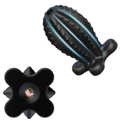 TaRiss's サボテン 貫通式アナルプラグ 浣腸用可 蓋付き 多種用途 シリコン ブラック - TaRiss's