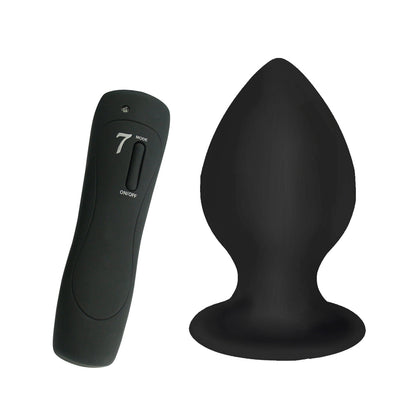 TaRiss's アナルバイブ 7段階振動モード 台座付き シリコン ブラック - TaRiss's
