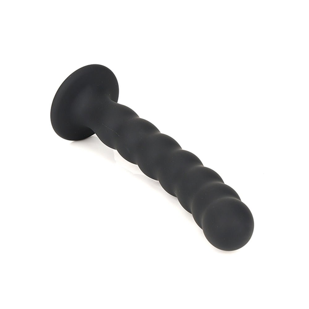 TaRiss'sアナルビーズ アナルプラグ アナル拡張 アナル開発 7連結ビーズ 吸盤付き シリコン ブラッ - TaRiss's