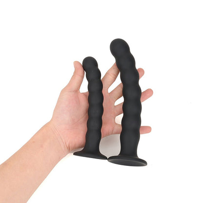 TaRiss'sアナルビーズ アナルプラグ アナル拡張 アナル開発 7連結ビーズ 吸盤付き シリコン ブラッ - TaRiss's