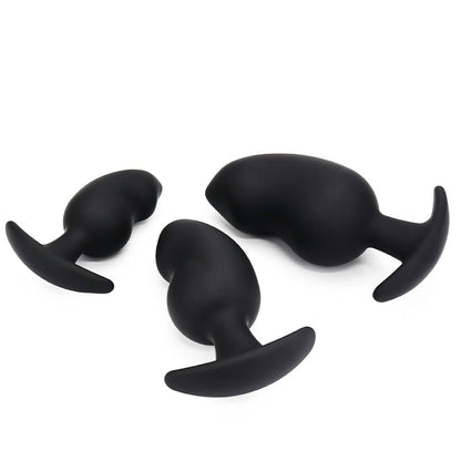TaRiss's マンゴー アナルプラグ マンゴー形 アンカー形台座 外出用可 シリコン ブラック - TaRiss's