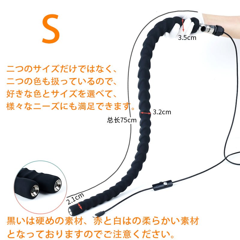 TaRiss's 貫通式アナルプラグ 肛門内視鏡 ネジ山形 液体シリコン - TaRiss's