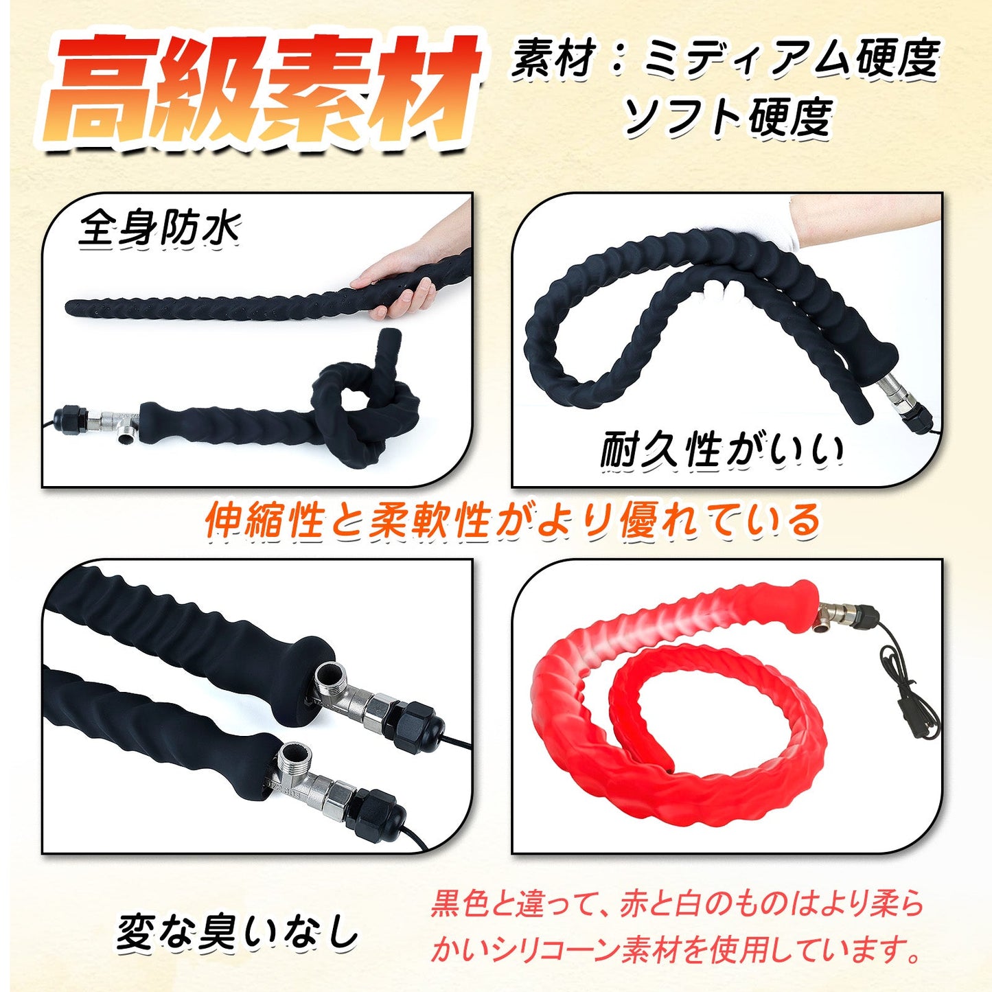 TaRiss's 一角竜 貫通式アナルプラグ 肛門内視鏡 ネジ山形 液体シリコン - TaRiss's