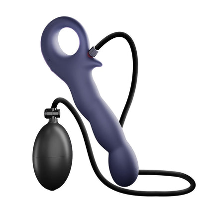 TaRiss's インフレート式アナルプラグ アナルバイブ リング付き 分割式 9段階振動モード 手動 シリコン - TaRiss's