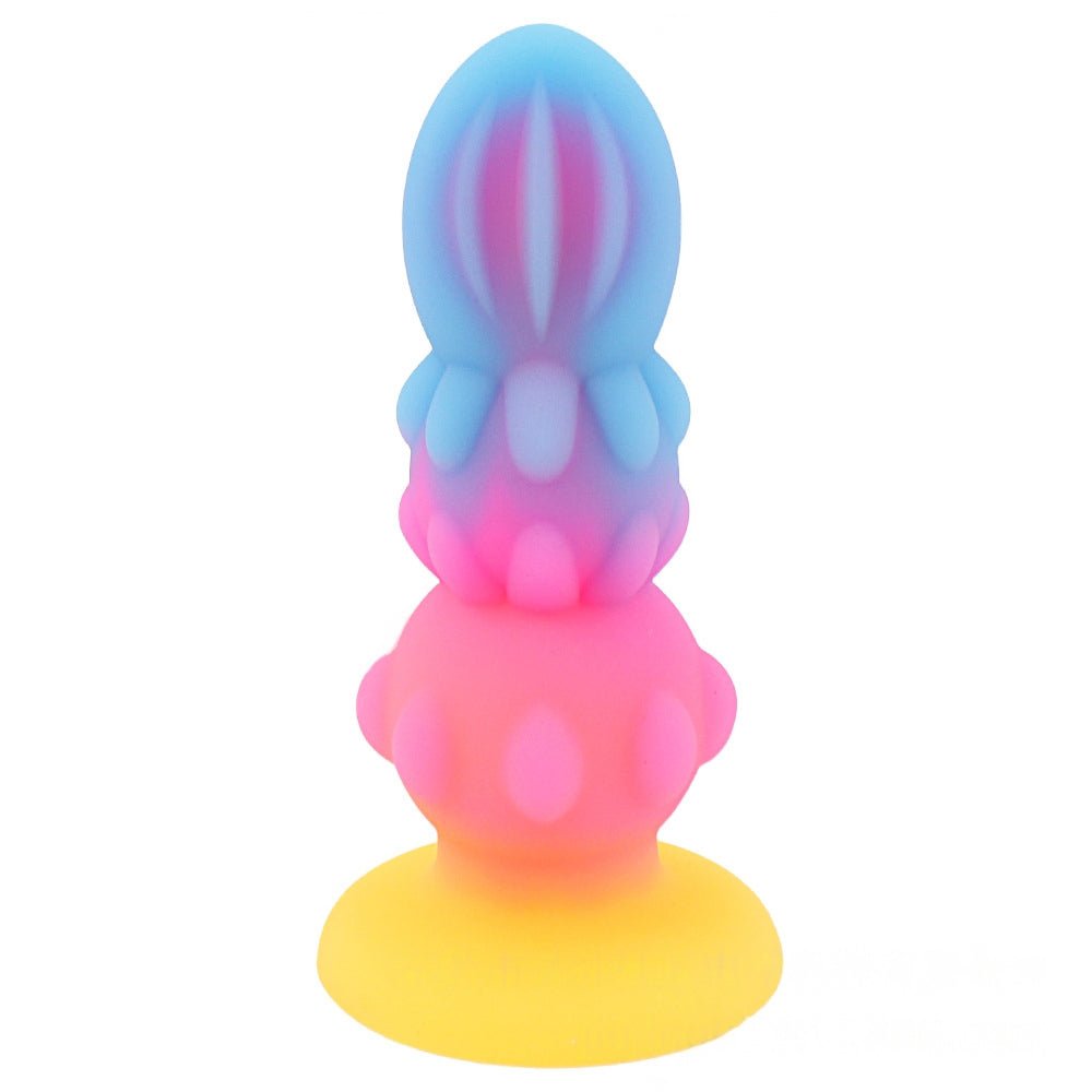 TaRiss's サボテン アナルビーズ アナルプラグ イボ付き 吸盤あり 夜光可能 シリコン ピンク ブルー パープル イエロー - TaRiss's