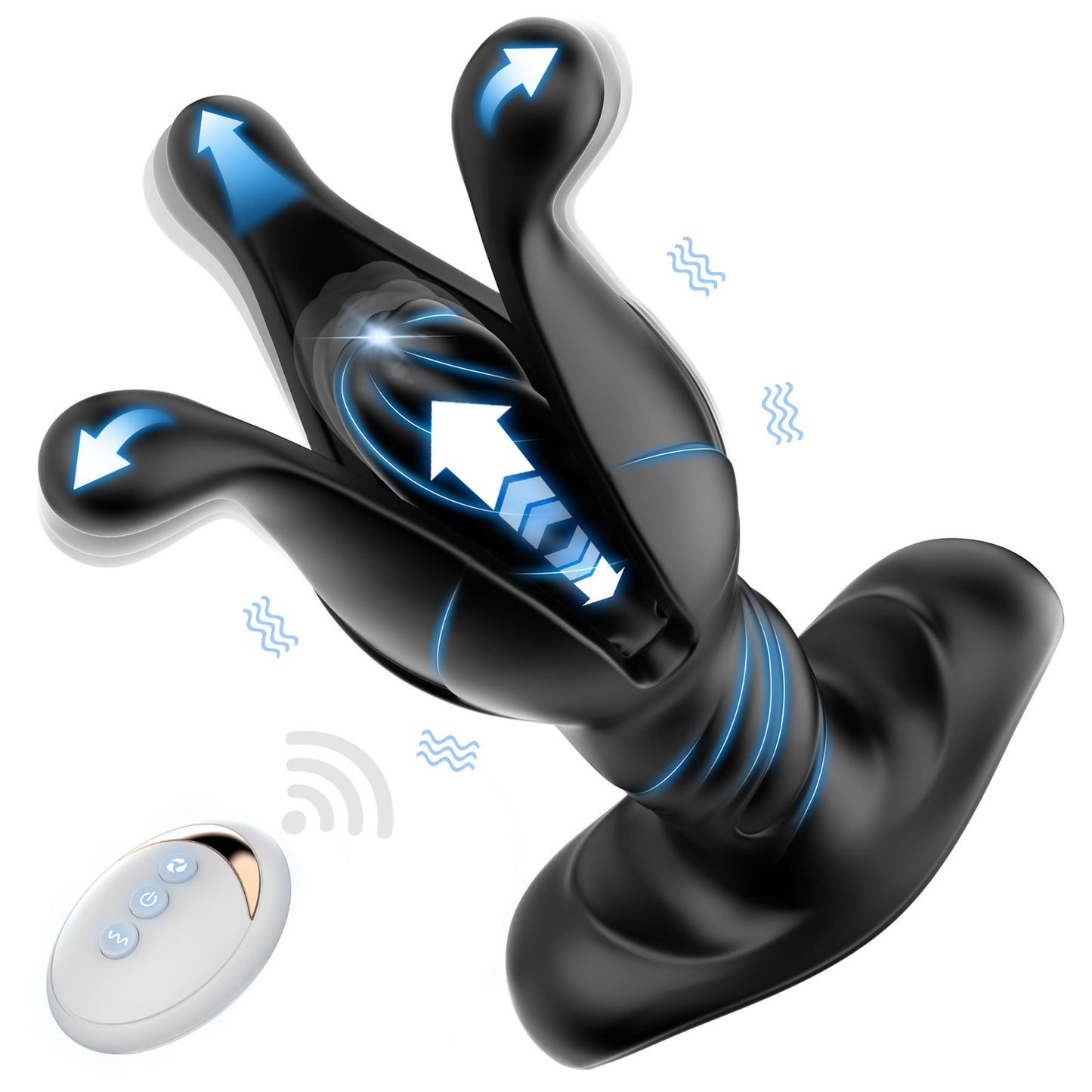 TaRiss's アナルバイブ バイブレータ アナル拡張 リモコン付き 9段階振動モードと9種類の拡張モード 磁石吸引で充電 シリコン - TaRiss's