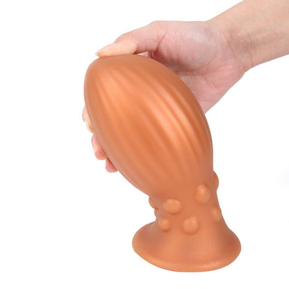 TaRiss's アナルプラグ 卵形 吸盤付き イボと凹凸付き シリコン - TaRiss's