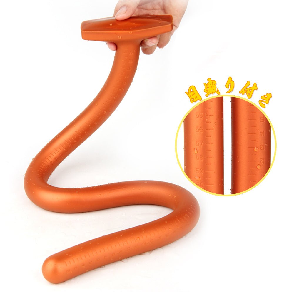 TaRiss's 超長アナルプラグ 肛門栓 アナル開発 Gスポット刺激 目盛り付き 持ち手 男女兼用 シリコン - TaRiss's