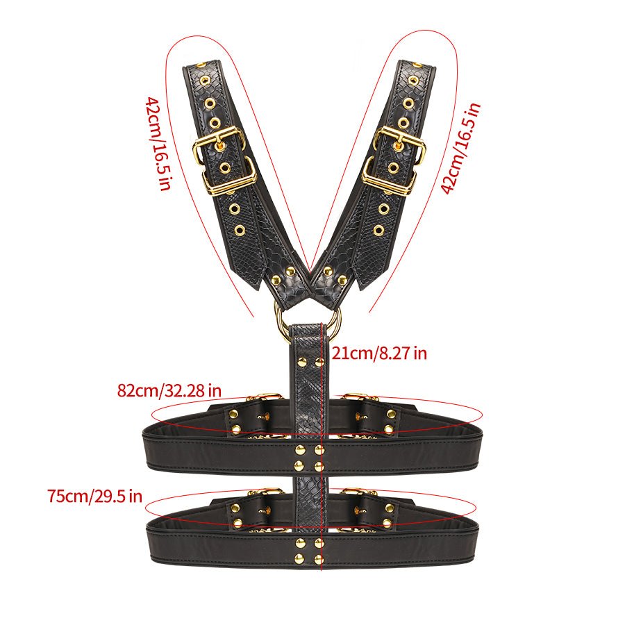 TaRiss's 束縛衣 ボンテージ束縛 拘束具 レザー ハーネス SM メンズ 調節可能 レザー - TaRiss's
