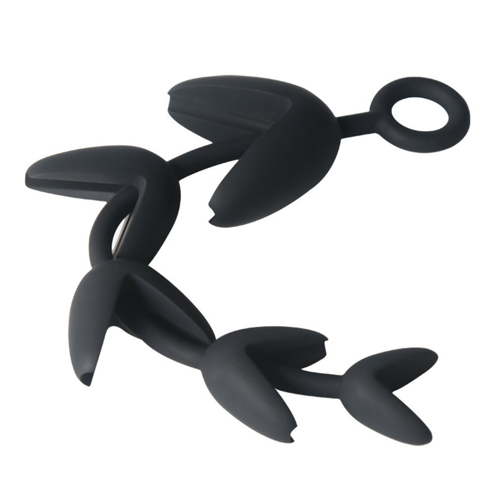 TaRiss's V形アナルビーズ アナルプラグ アナル開発 5ビーズ リング付き 多種用途 シリコン 62mmx290mm - TaRiss's