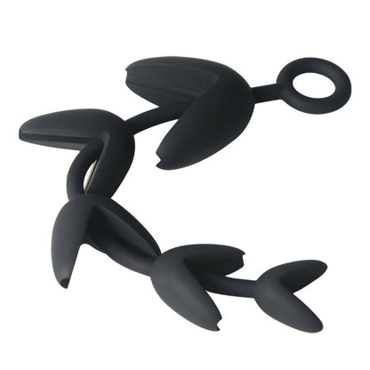 TaRiss's V形アナルビーズ アナルプラグ アナル開発 5ビーズ リング付き 多種用途 シリコン 62mmx290mm - TaRiss's