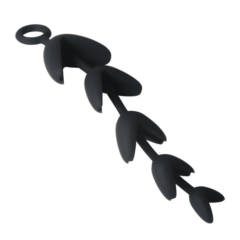 TaRiss's V形アナルビーズ アナルプラグ アナル開発 5ビーズ リング付き 多種用途 シリコン 62mmx290mm - TaRiss's