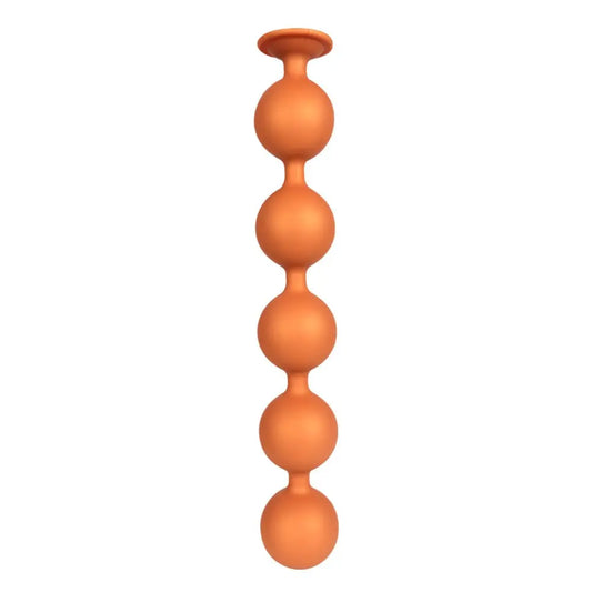 TaRiss's ギョク アナルビーズ 5ビーズ アナルプラグ アナル開発 シリコン ローズゴールド 8cmx49cm - TaRiss's