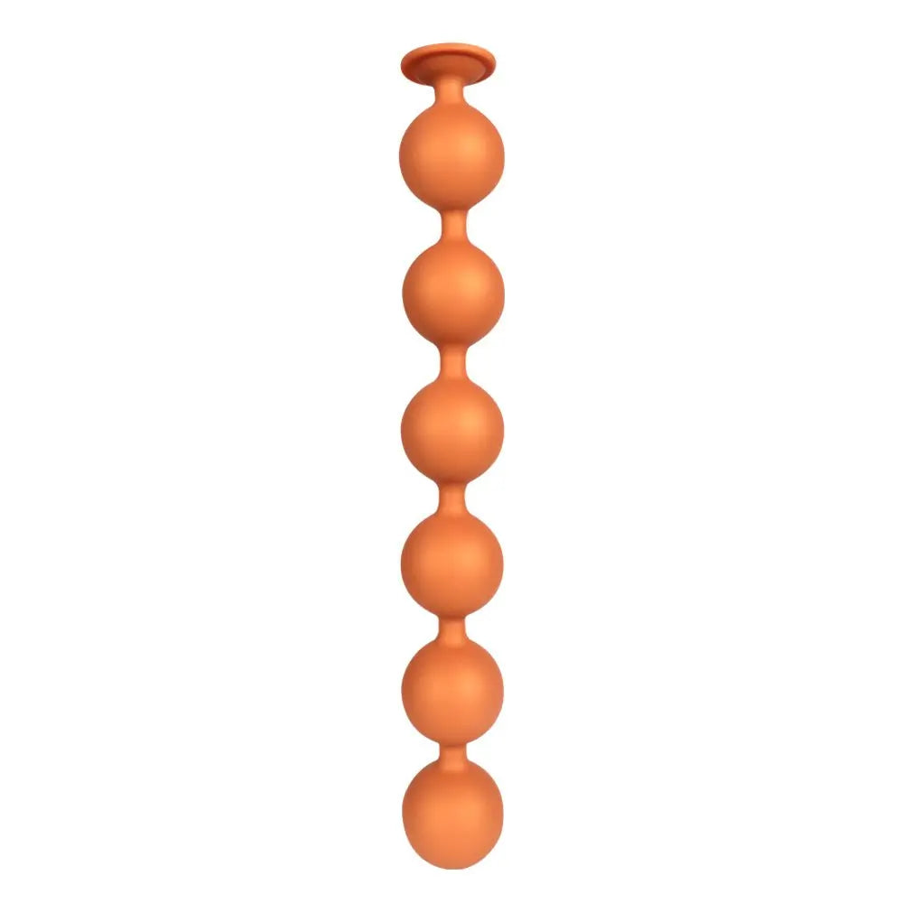 TaRiss's ギョク アナルビーズ 6ビーズ アナルプラグ アナル開発 シリコン ローズゴールド 7cmx51cm - TaRiss's