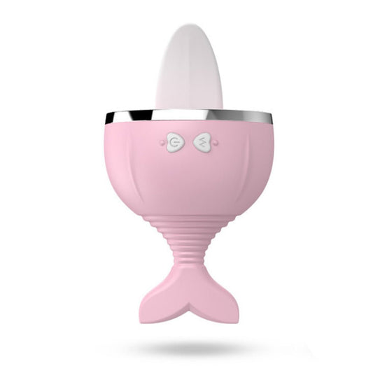 MinYn 舌舐めローター 舌舐めバイブ クリ刺激 魚の尾の取っ手 7種類振動モード 女性向け - TaRiss's