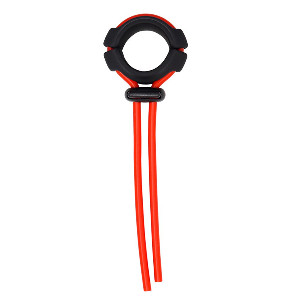 TaRiss's ペニスリング コックリング 包茎リング サイズ調整可 繰り返して使用可能 多種用途 男性用 シリコン ブラック レッド - TaRiss's