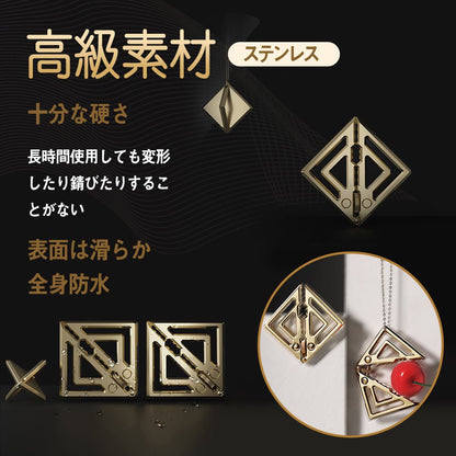 TaRiss's 4点セット ニップルクリップ ニップルプレス チェン付き おもりあり 調整可能 乳首責め 多種用途 ステンレス ゴールド - TaRiss's