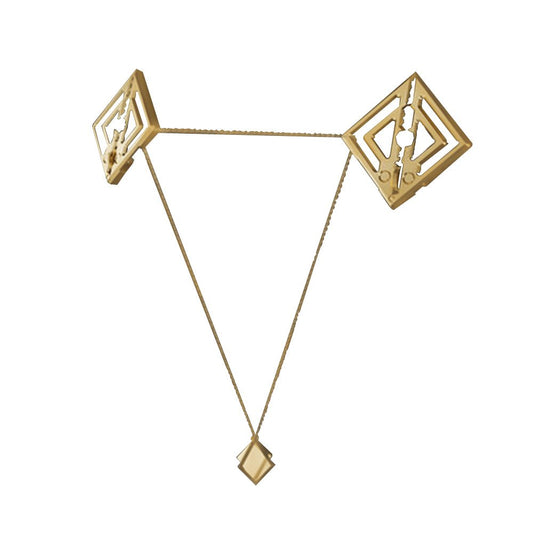 TaRiss's 4点セット ニップルクリップ ニップルプレス チェン付き おもりあり 調整可能 乳首責め 多種用途 ステンレス ゴールド - TaRiss's