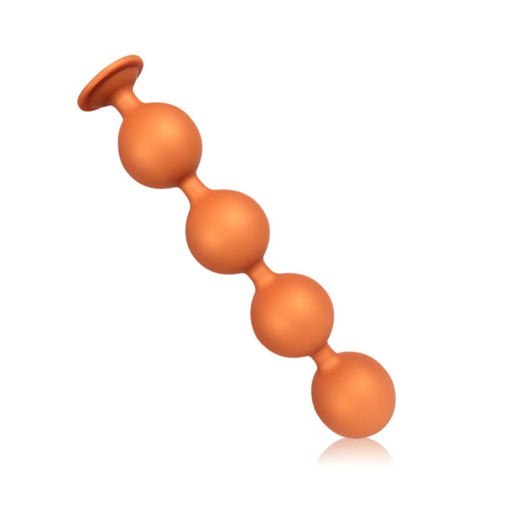 TaRiss's ギョク アナルビーズ 4ビーズ アナルプラグ アナル開発 シリコン ローズゴールド 9cmx45cm - TaRiss's