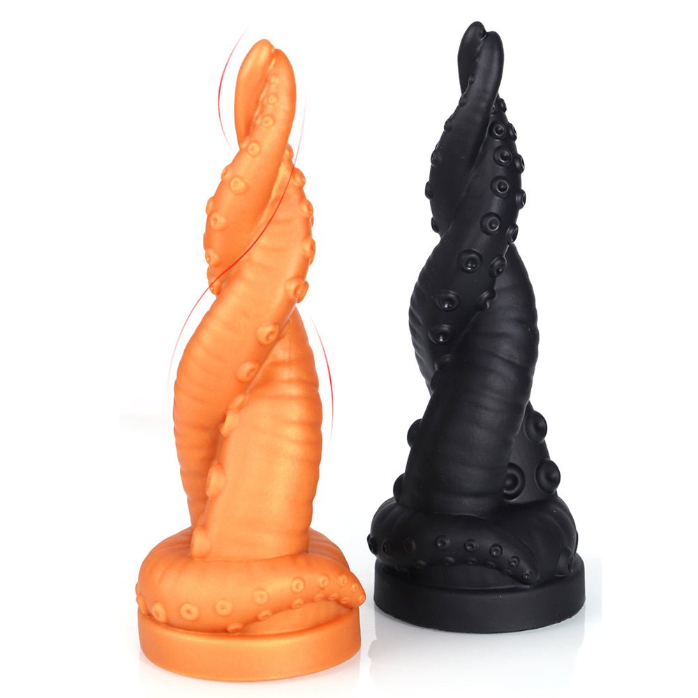 TaRiss's クラーケン アナルプラグ 吸盤付き 触手形 突起あり シリコン ゴールド 5.3cmx22.5cm - TaRiss's