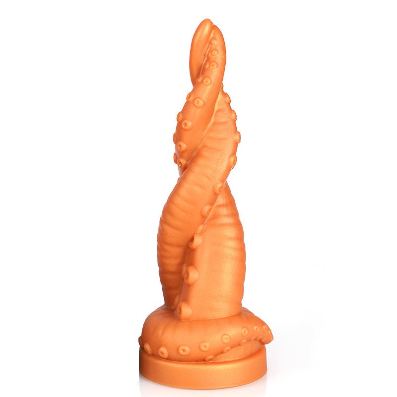 TaRiss's クラーケン アナルプラグ 吸盤付き 触手形 突起あり シリコン ゴールド 5.3cmx22.5cm - TaRiss's