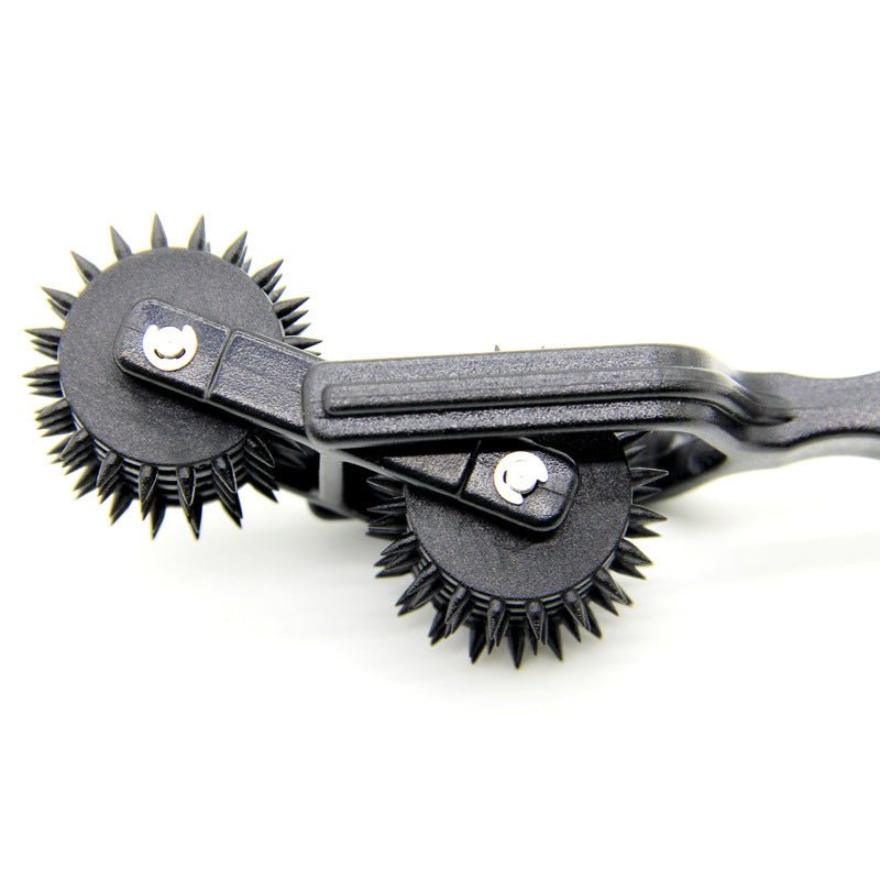 TaRiss's ピンローラー ピンホイール ダブルローラー 針付き 性感帯 乳首責め ペニス責め ABS ブラック - TaRiss's