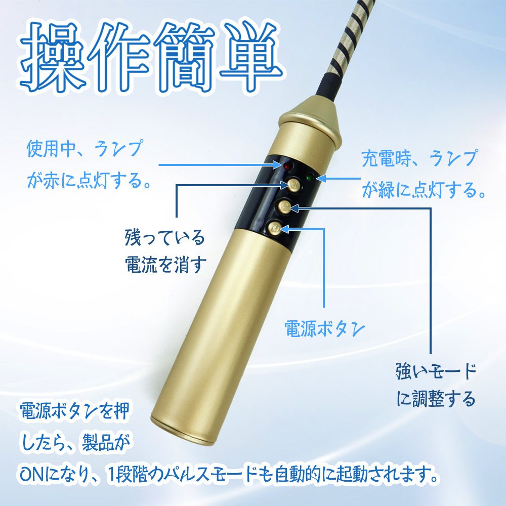TaRiss's SM鞭 SMラケット パルス可能 強度調整可能 2段階パルスモード PU質 ABS 23mmx530mm - TaRiss's